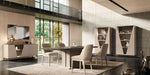 Fidia, Aris - Dining Table - Beige / Dark Brown