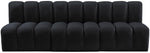 Arc - Velvet 3 Piece Modular Straight Sofa