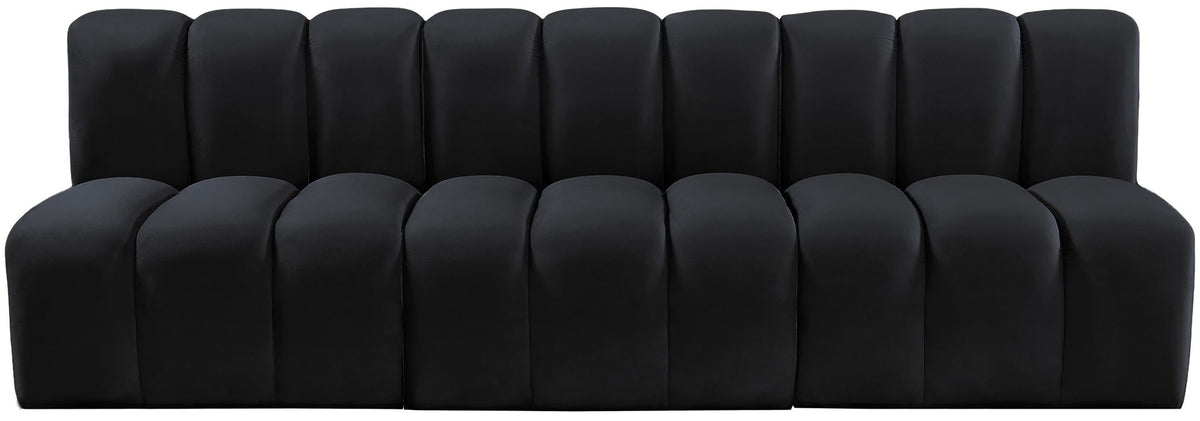 Arc - Velvet 3 Piece Modular Straight Sofa