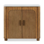 Mebarak - Reeded 2 Door Cabinet - Bronze,White,Woodtone