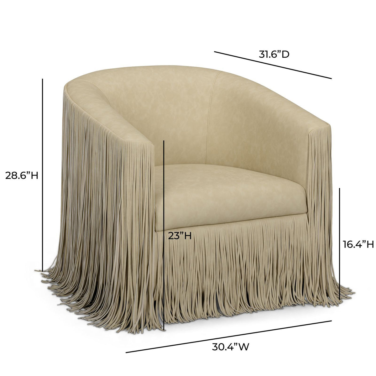 Shag Me - Vegan Leather Swivel Chair