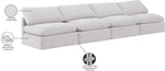 Indulge - Velvet 4 Seat Modular Armless Sofa