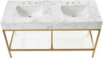 Marmo - Engineered Marble Bathroom Vanity With Gold Base
