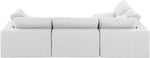 Comfy - 4 Piece Linen Fabric Modular Armless Sectional