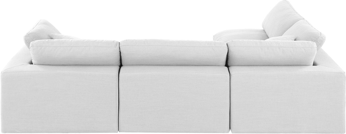 Comfy - 4 Piece Linen Fabric Modular Armless Sectional