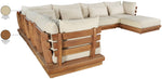 Mirella - 7 Piece Water Resistant Fabric Upholstered Outdoor Patio Modular Sectional