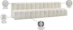 Arc - Faux Leather 4 Seats Modular Sofa
