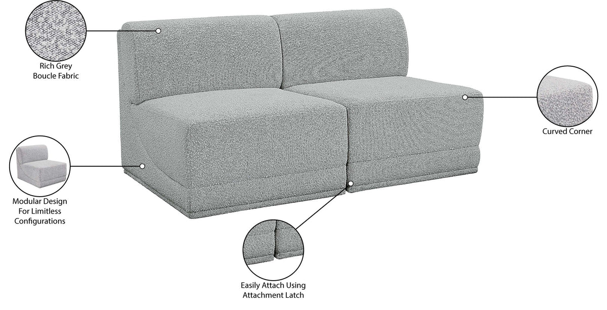 Ollie - 2 Seat Armless Modular Sofa