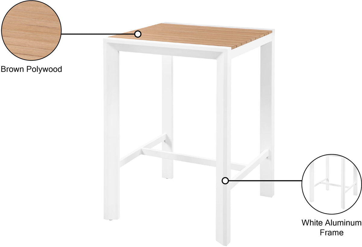 Nizuc - Outdoor Patio Square Bar Table