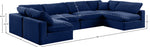 Comfy - 6 Piece Velvet Modular Armless Sectional