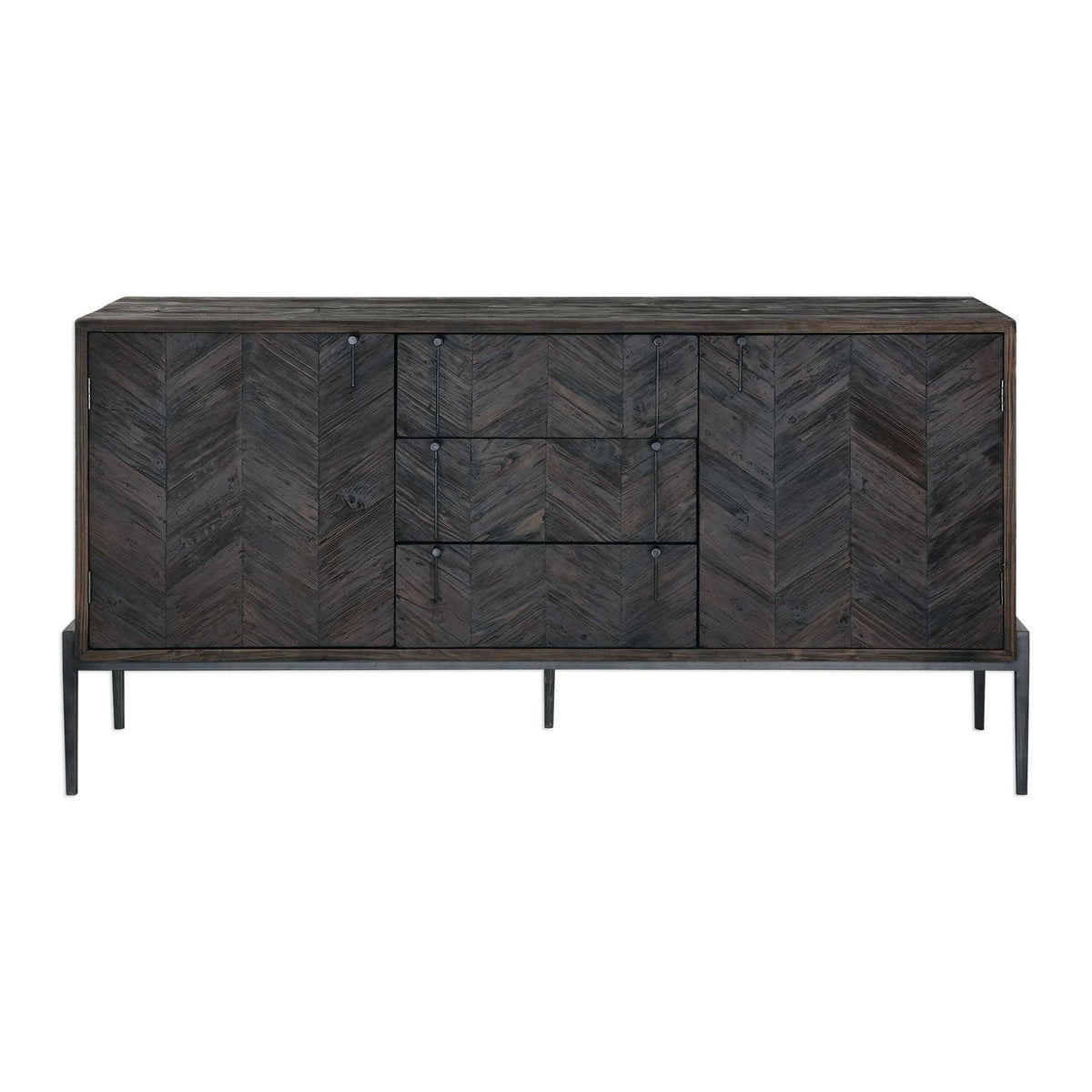 Mavis - Sideboard - Black / Woodtone