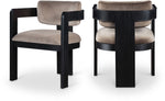 Sacha - Velvet Dining Chair With Black Base (Set of 2)