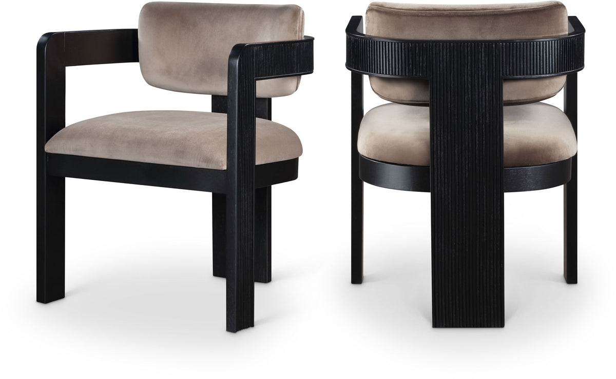 Sacha - Velvet Dining Chair With Black Base (Set of 2)