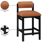 Roundhill - Faux Leather Counter Stool - Black Frame