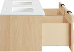 Leonardo - Engineered Stone And Solid Wood 24" Wall Mounted Bathroom Vanity