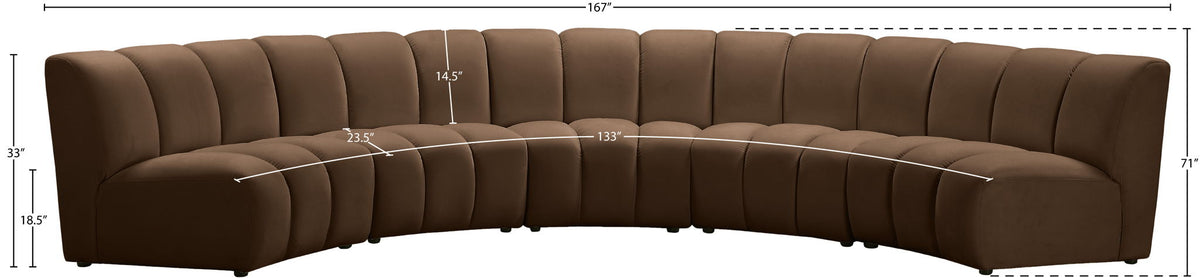 Infinity - 5 Piece Velvet Modular Sectional