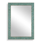 Coralie - Tile Mirror - Blue / Gold / Green