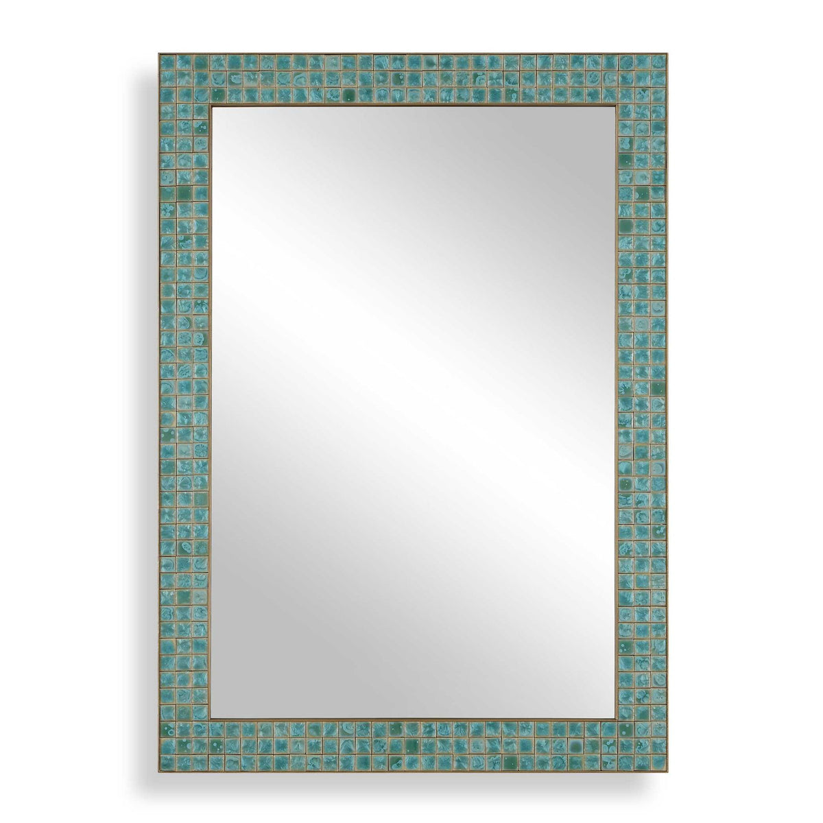 Coralie - Tile Mirror - Blue / Gold / Green