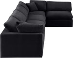 Comfy - 5 Piece Velvet Modular Sectional