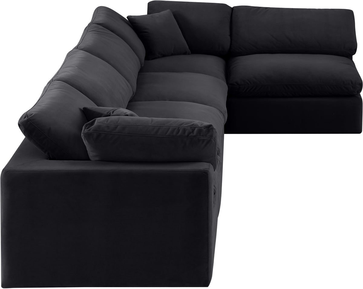 Comfy - 5 Piece Velvet Modular Sectional