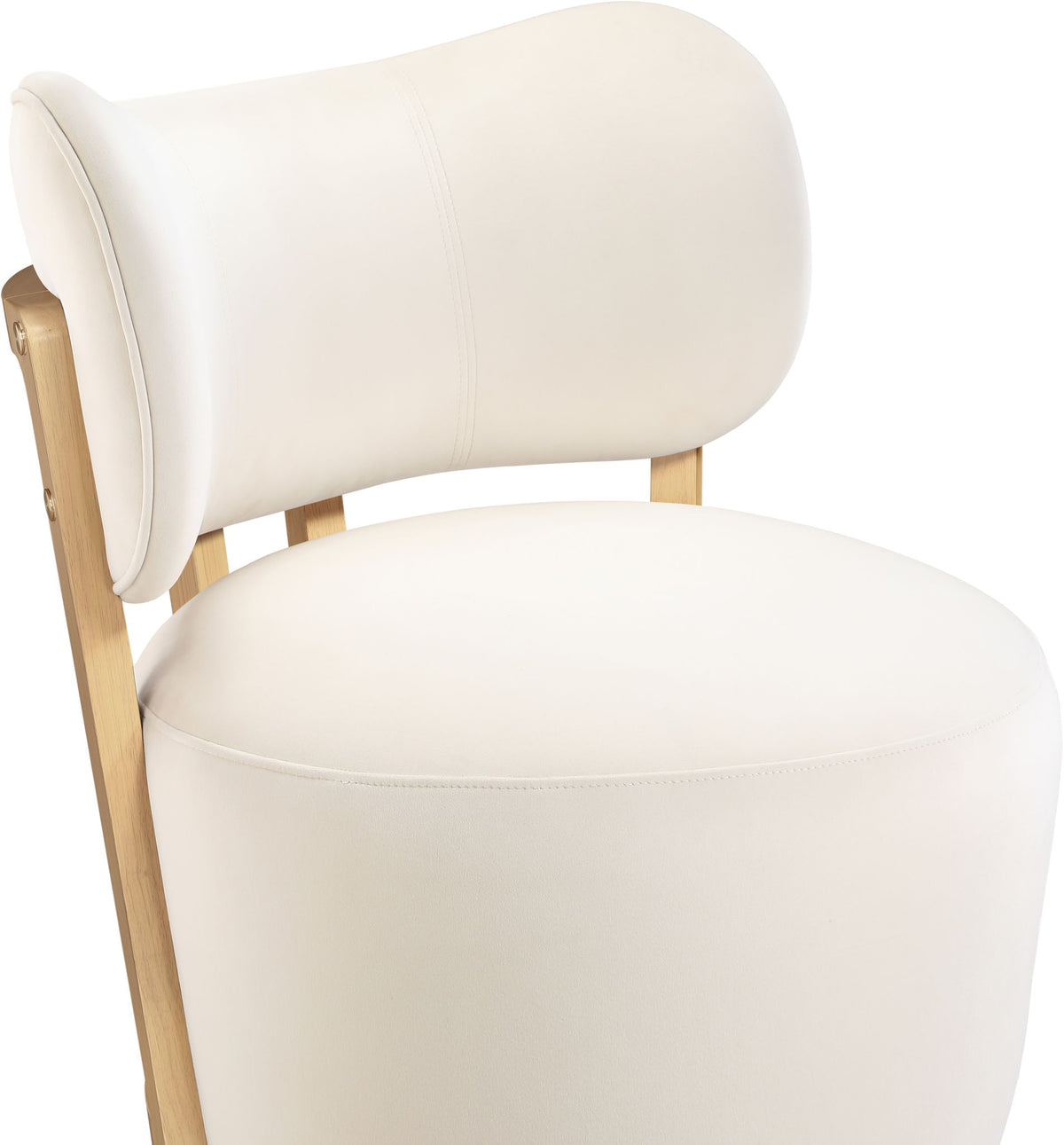 Elara - Velvet Upholstered Swivel Accent Chair - Stained Natural