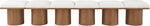 Pavilion - 6 Piece Modular Bench With Brown Base