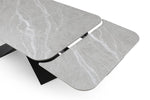 9422 - Ceramic & Metal Dining Table - Gray / Black