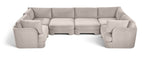 Hammond - Velvet Performance Fabric Upholstered 6 Piece U-Shaped Sectional