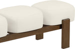 Woodcrest - Vegan Leather Upholstered Bench - Painted Brown Walnut Base