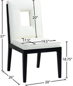 Gwendolyn - Faux Leather Dining Side Chair With Black Frame (Set of 2)