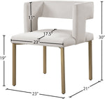 Caleb - Dining Chair with Gold Legs (Set of 2)