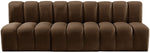 Arc - Velvet 4 Piece Modular Straight Sofa - Brown