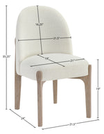 Torino - Upholstered Dining Chair With Brushed Natural Base (Set of 2)