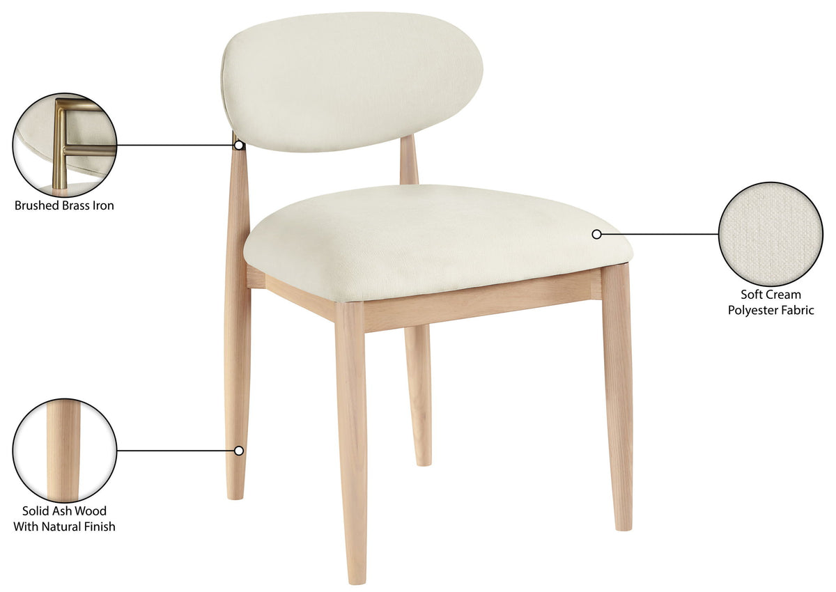 Riccio - Fabric Dining Side Chair (Set of 2) - Natural Frame