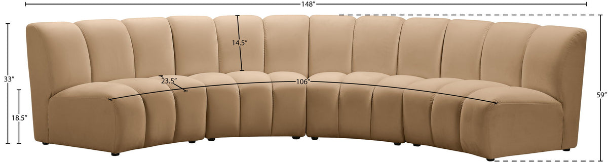 Infinity - 4 Piece Modular Sectional - Camel