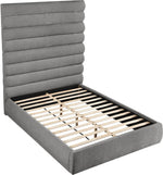Adam - Chenille Fabric Bed With 89" Headboard