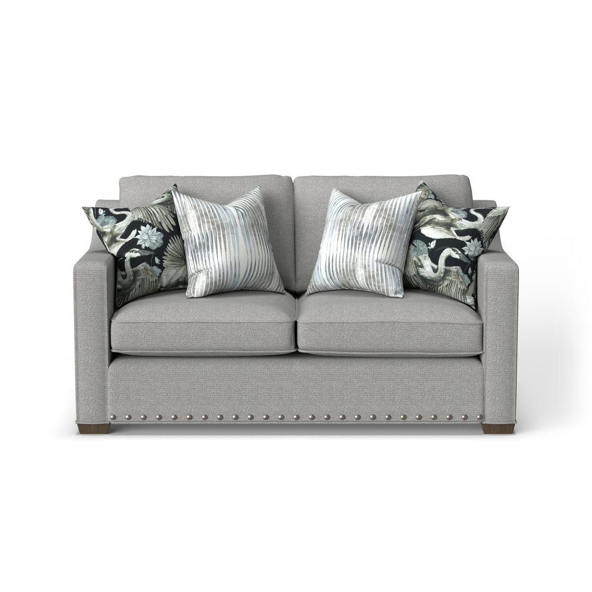 Milo - Fabric Loveseat With Nailhead Trim