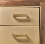 Melange - Zurich Accent Drawer Chest - Beige / Medium Walnut