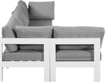 Nizuc - Outdoor Patio 5 Piece Modular Sectional With White Frame