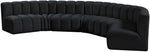 Arc - Velvet 7 Piece U-Shaped Modular Sofa
