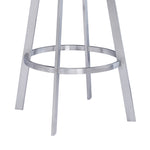 Saturn - Counter Height Bar Stool - Brushed Stainless Steel
