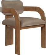 Cedra - Velvet Performance Fabric Upholstered Dining Chair (Set of 2) - Brown Frame