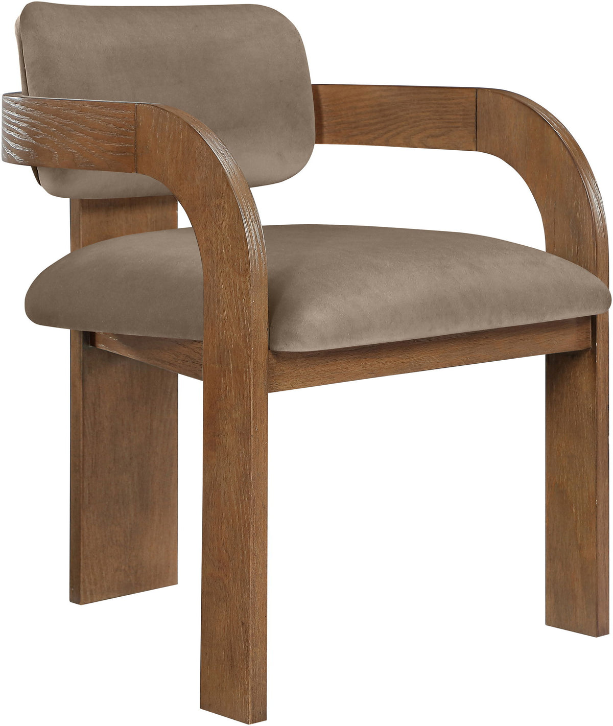 Cedra - Velvet Performance Fabric Upholstered Dining Chair (Set of 2) - Brown Frame