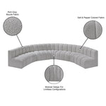 Arc - Boucle Fabric 7 Piece U-Shaped Modular Sofa
