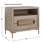 Alessia - Modern Side Table - Light Oak
