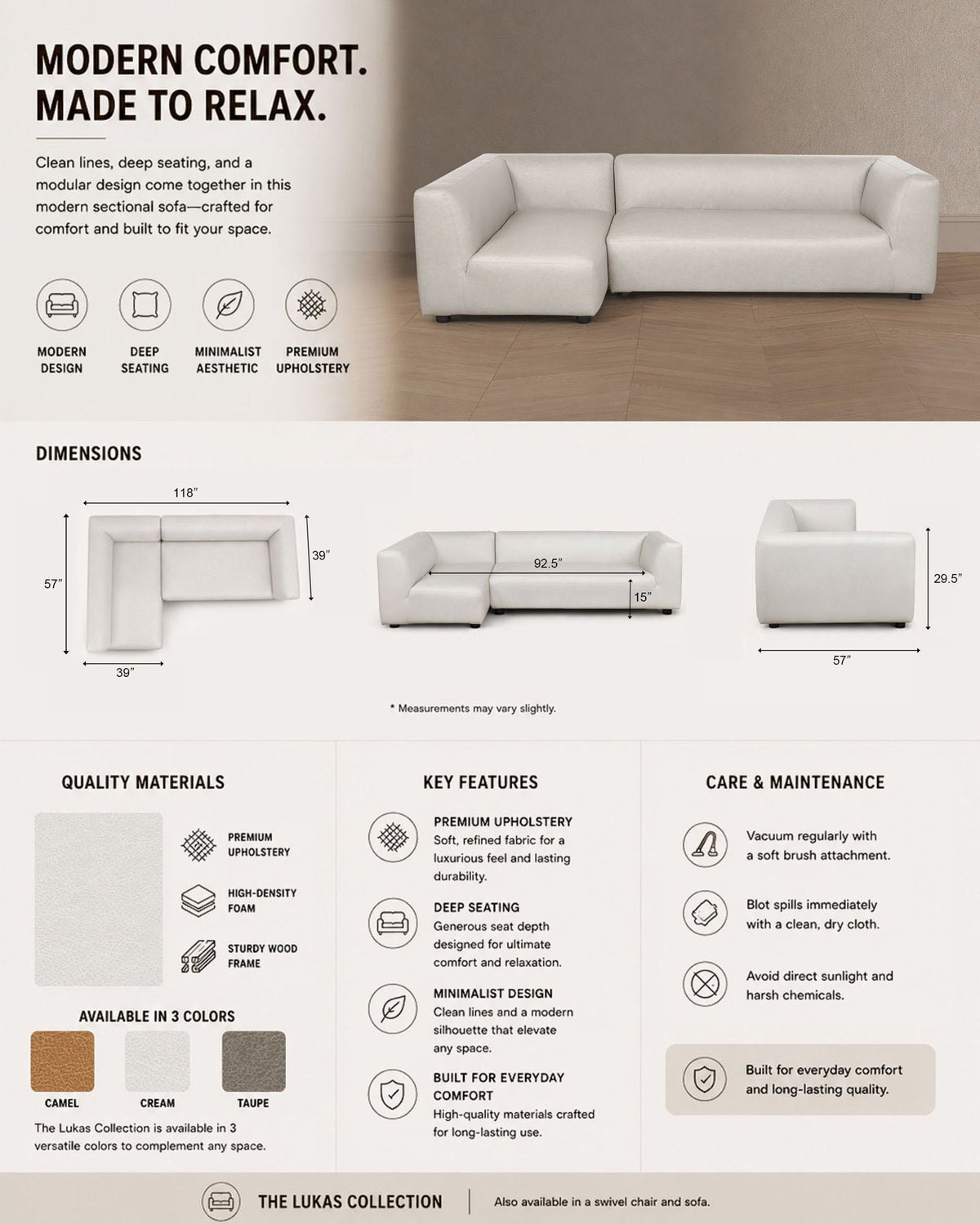 Manhattan Lukas - Sectional Sofa