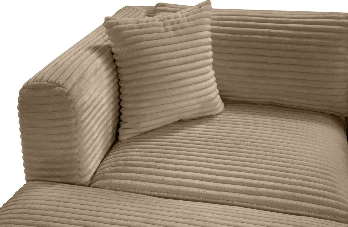 Shaggy - Fabric 5 Piece Modular Sectional With Ottoman