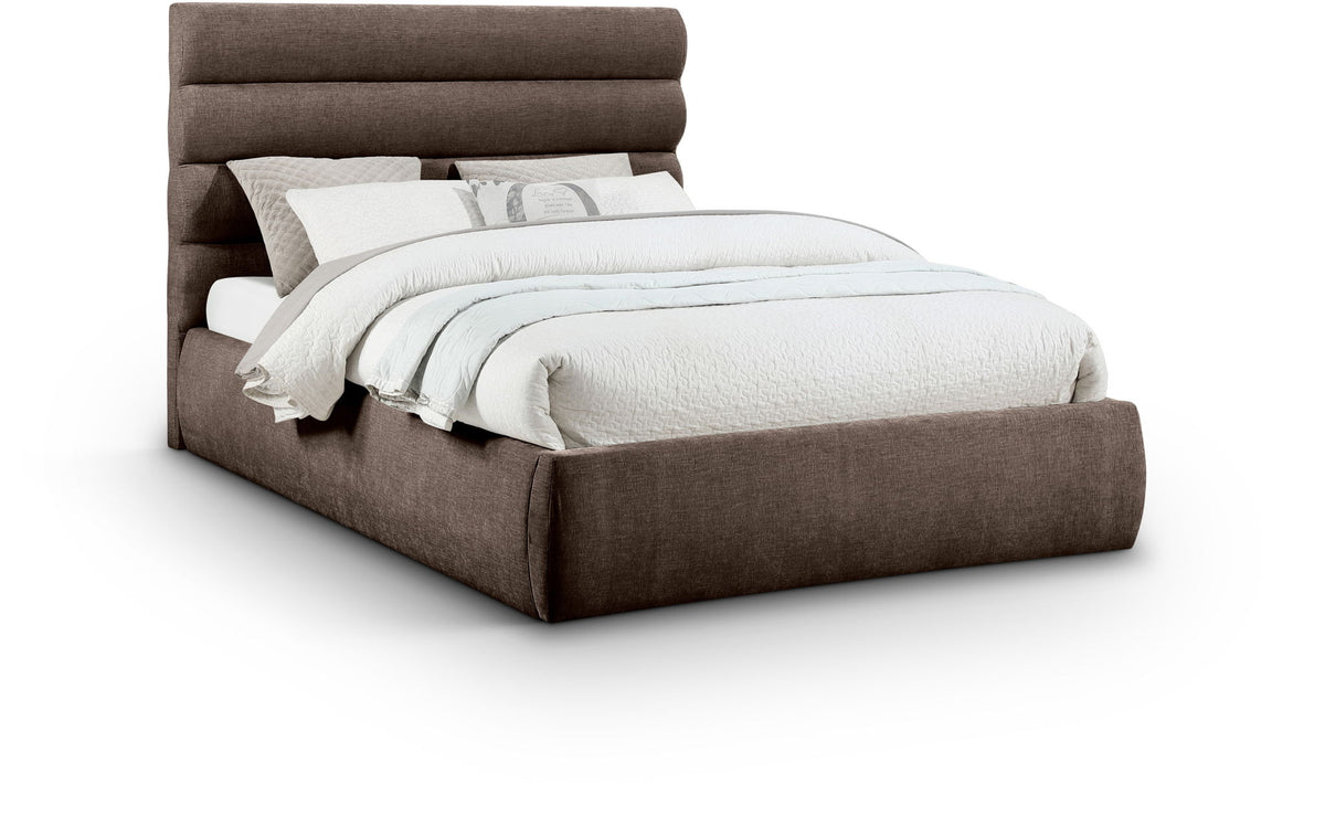 Adam - Chenille Fabric Bed With 52" Headboard