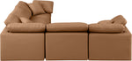 Indulge - Faux Leather 5 Piece Modular Corner Sectional