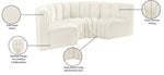 Arc - Velvet 4 Piece U-Shaped Modular Sofa